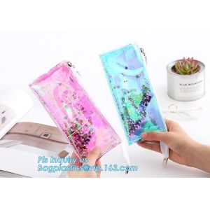 China stand up pvc slider bag vinyl k bag, vinyl pvc A4 file bag with slider k, Non-toxic PVC slider zipper bag on sale