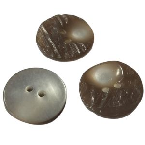 Cheap Full Shiny MOP Shirt Buttons With Two Hole In 18mm Irregular Face Design for sale