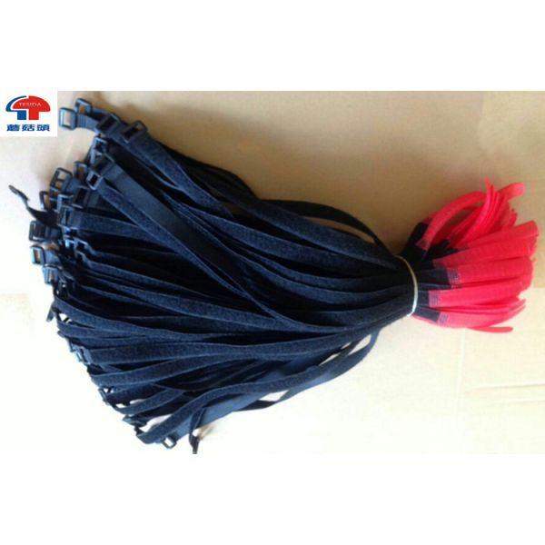 Quality Red And Black Adjustable Hook And Loop Fastener Tape With Plastic buckle wholesale