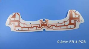 Cheap Single Layer Printed Circuit Board with White Solder Mask 0.2mm FR-4 PCB Board with OSP for Display Backlight for sale