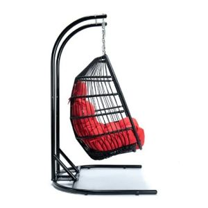 Modern Customized Color Double Seater Stand Outdoor Hanging Swing Chair for