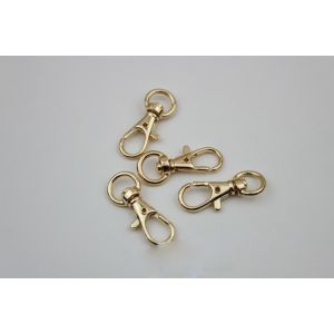 Factory custom zinc alloy light gold metal fish mouth trigger round eye bolt