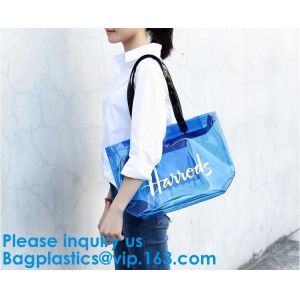 Clear Shopping Bag Transparent PVC Beach Handbag Tote Shoulder Bag Beach