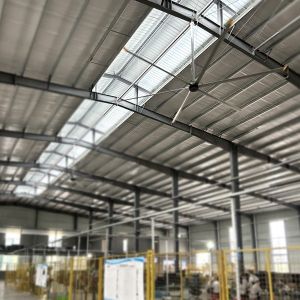 24ft Aluminum Magnesium Alloy HVLS Industrial Ceiling Fan For Warehouse High