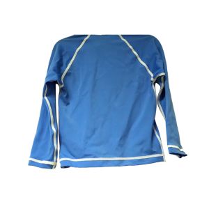 Blue Swim Rash Guard UPF 50+ , Customized Size Rashguard Bathing Suit