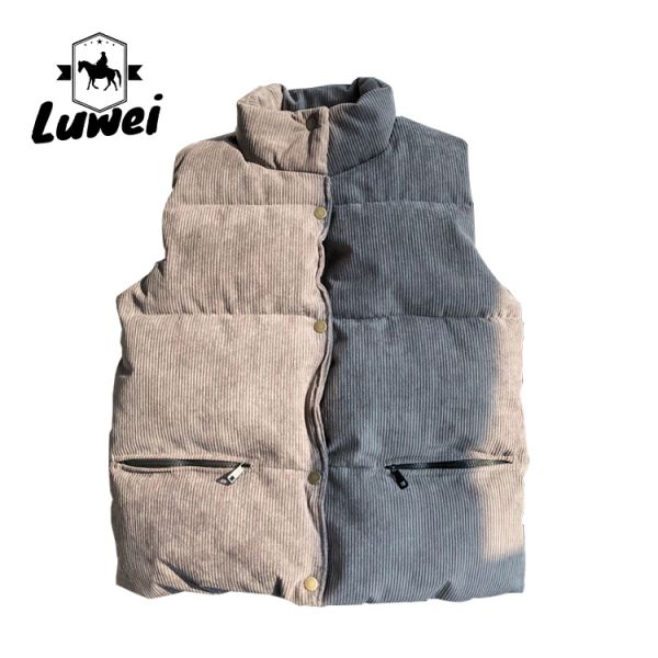 Leisure Crop Top Bubble Vest Polyester Utility Cotton Utility Sleeveless