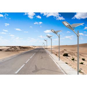 LED Solar Street Light With Pole Interstellar Warrior Lamps High Lumen