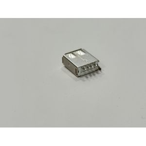 High-Durability USB A Female 180° Wire-Solder Connector | Gold-Flash Terminals |