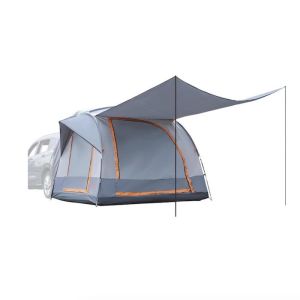 6 Person Grey Coated Polyester 210D SUV Camping Tent With Mesh Windows And UV Protection