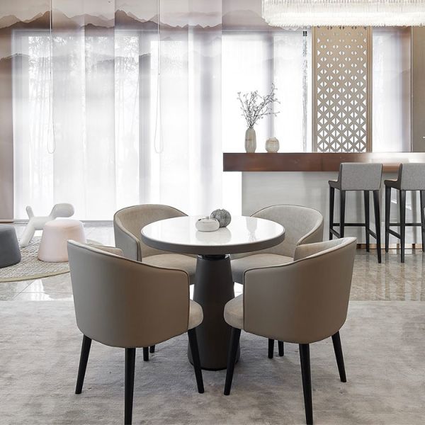 Quality Modern Commerical Wood Dining Chairs With Leather Seats Fashion Elegant Style wholesale