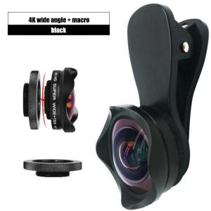 4K Macro Phone Lens Macro And Wide Angle Lens With LED Light And Travel Case
