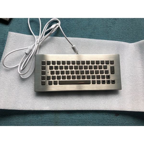 Waterproof Steel Industrial Desktop Keyboard 20mA For Workstation