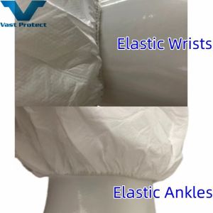 Disposable Breathable Anti Static Waterproof Micro Film Suit For Dust And Splash