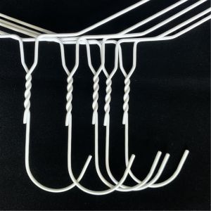 Custom Shape White Wire Hangers 2.2mm Diameter For Suit Environmental Friendly