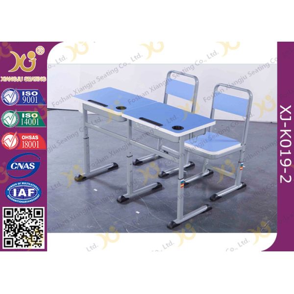 Quality Attached Plywood Double School Desk And Chair For College Classroom wholesale