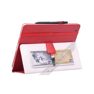 Smart Polyurethane iPad Case with Pen Slot for iPad 2/ the New iPad, Micro Fiber