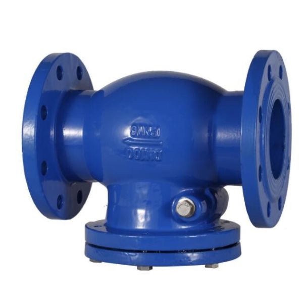 DI Construction Flanged Ball Check Valve Axial Disc Applications Pumping