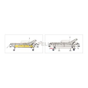 Low Position Adjustable Emergency Rescue Ambulance Stretcher For Fire Scene