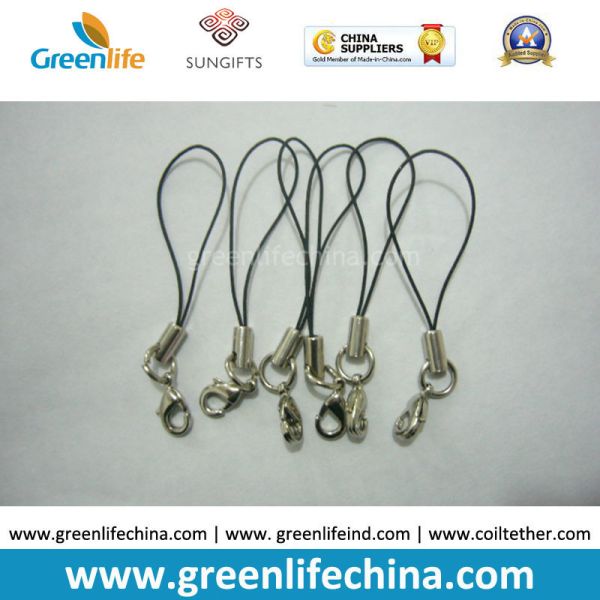 Quality Standard Nylon Black String Loop with Mini  Lobster Clasp for Attaching Pendants wholesale