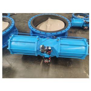 Efficiently-Controlled Butterfly Valves WCB Ductile Cast Iron Pneumatic Flanged