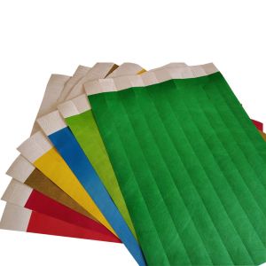 Custom Sequential Numbered with Custom Logo Tyvek Wristbands Waterproof