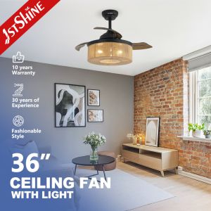 China 36 inch Small Size Ceiling Fan with Remote and Air Conditioning LED Lighting Function on sale