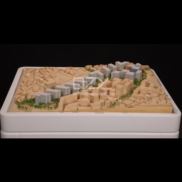 1:500 Scale Maple Wood Architectural Scale Model with 25-Day Lead Time for Urban