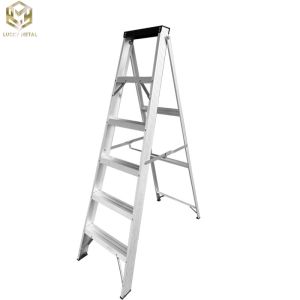 Step Standing Aluminium Telescopic Ladder Extendable Single Side OEM