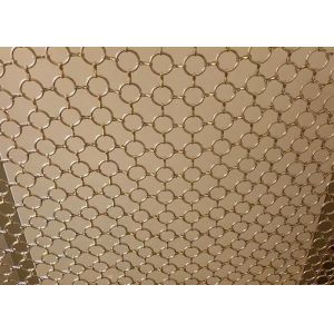 Brass and Copper Decorative Ring Mesh Curtain Decorates Your Room And Office