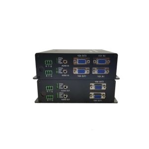 Manufacture 4 channel VGA 720/1080p video audio extender with data VGA fiber
