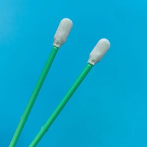 Lint Free Paddle Head ESD Cleanroom Swab Optical Cleaning Polyester Swab with