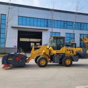 Front Mounted Sweeper Loader Machine Strong Power Four-Wheel Drive