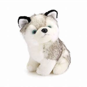 Quality Adorable 18cm Lounging sitting Siberian Husky Stuffed Animal wholesale