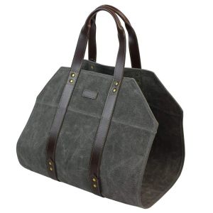 Light Weight Firewood Tote Canvas Log Carrier Waxed Canvas Material Made