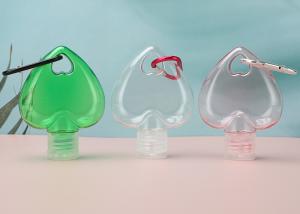 Cheap PETG Plastic Hand Sanitizer Bottles 20mm Clear Keychain Bottles for sale