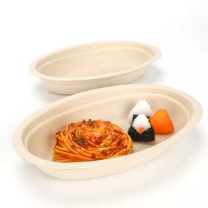 Compostable Biodegradable Paper Plates Microwave Safe For Salad