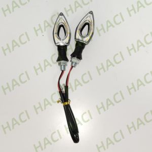 Double Black Winker Motorcycle Universal Signals Blinker Directional