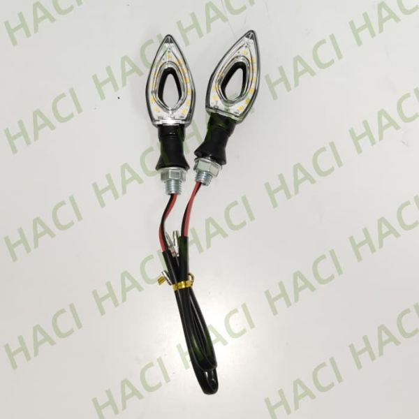 Quality Double Black Winker Motorcycle Universal Signals Blinker Directional wholesale