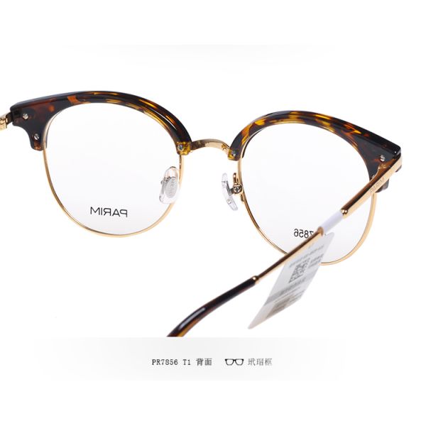 Fashionable Unisex Parim Eyeglasses Frames Light Half Frame Round Eye