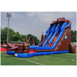 Octopus Inflatable Water Slide Small Pool Backyard Inflatable Water Slide For