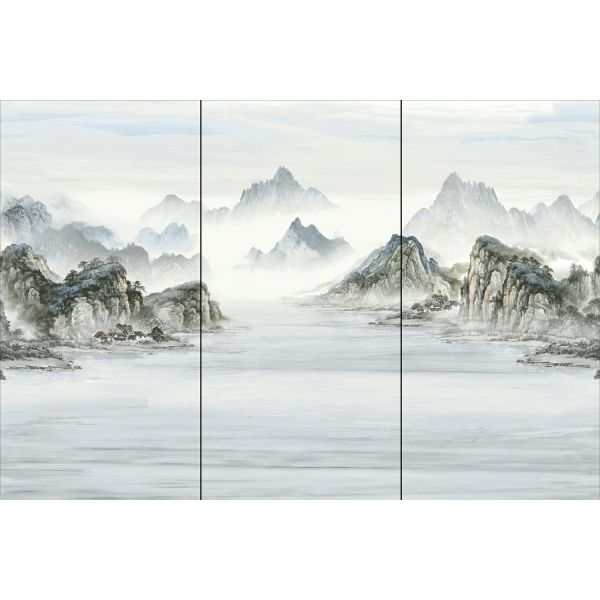 Light Blue Antibacterial Polished Glazed Porcelain Tile 900x1800mm