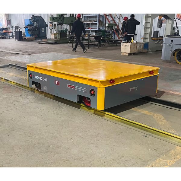 Heavy Duty 6 Tons Customized Steel Pipe Battery Rail Transfer Cart