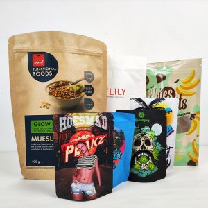 China Colored Plastic 3.5g Resealable Mylar ziplockk Bags Custom Printed Dry Food Packaging Bags on sale