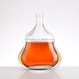 Super Flint Glass 250ml 500ml 750ml Brandy Liquor Bottles with Customizable
