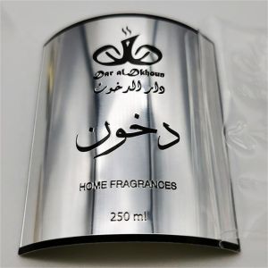 Custom Matte Personalized Label Metal Sticker Scented Perfume Candles Label
