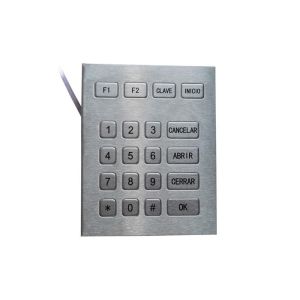 TTL Connector Spanish Metal Keypad 4 x 5 20 Keys For Outdoor Auto Mounting