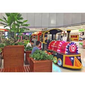 External Mini Electric Train Shopping Mall Trackless Toy Train 1.55×0.095×2.2 M