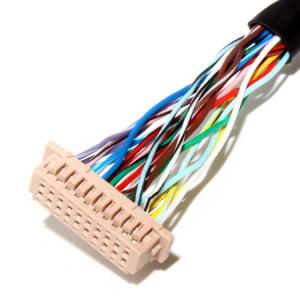 China The LVDS Cable Assembly With A 1.0mm Pitch And 32AWG, Using The  DF13-20DS-1.25C LCD Connector on sale