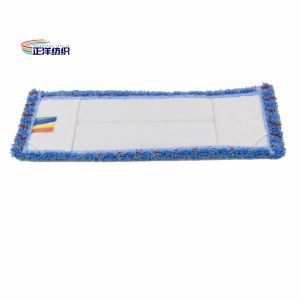 Scrubbing Wet Cleaning Mop 18 Inch Red Blue Zigzag PP Fiber Pockets Mop Head