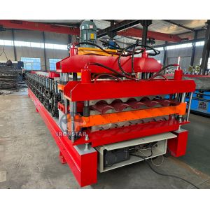 6 rib trapezoidal and 5 rib bamboo tile double layer roll forming machine 2